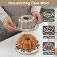 Tmzdcjk Mini Bundt Cake Pan For Baking NonSticking Round Kugelhopf Mold Carbon 5 Inch Gold