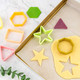 Xipegpa Color Plastic Cookie Cutters Heart Star Triangle For Vegetable Fruit Cutters 12Pcs