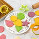 Xipegpa Color Plastic Cookie Cutters Heart Star Triangle For Vegetable Fruit Cutters 12Pcs