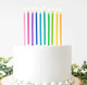 Cwise Rainbow Birthday Candles 100 Count Silver