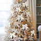 Vertintong Fur White Christmas Tree Bow Decor Furry Farmhouse Bow Hanging Ornaments 12 Pcs White