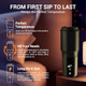 East Mount Smart Temperature Controlled MugHeated Coffee Mug16 Hours Battery LifeVacuum Insulated Hot