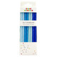 Party Partners 16Count Deluxe Birthday Candles 4.75 Tall Blue Gradient Spiral Blue