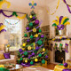 Vertintong Mardi Gras Decorations Set Mardi Gras Tree Decor Bulk Purple Yellow 69 Pcs Purple