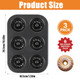 Afgaogw Mini Fluted Tube Cake Pan 6 Cavity NonStick Cake Mold Heavy 3 Pack