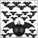 Vertintong Gothic Christmas Bat Balls Ornament Black Christmas Ornament 3D Bat Tree 5.9 Inch 24 Pcs