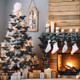 Vertintong Gothic Christmas Bat Balls Ornament Black Christmas Ornament 3D Bat Tree 5.9 Inch 24 Pcs