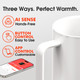 Vsitoo S3 Plus Self Heating Coffee Mug With AutoSensing Ai 14Oz White