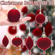 Vertintong Red Velvet Christmas Ornaments Large Glass Velvet Christmas Balls Ornaments Bulk 12 Pcs Red