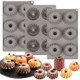 Sinsanye Mini Fluted Tube Cake Pans For Baking 6Cavity Silicone Cake Pan 3Pcs