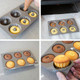 Sinsanye Mini Fluted Tube Cake Pans For Baking 6Cavity Silicone Cake Pan 3Pcs