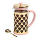 Paris Hilton French Press Coffee Maker With Heart Shaped Measuring Scoop 2Piece Set Pink