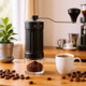 Lunarfiery Manual Coffee Bean Grinder Hand Coffee Grinder With Ceramic Burr and