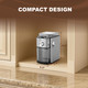 Rounexes Flat Burr Coffee Grinder ElectricAdjustable Coffee Grinder For Home Use Burr Silver