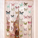 Mifoci Butterfly Beaded Curtain For Doorway 3D Pvc Butterfly With Iridescent Bead 6 Pcs