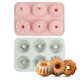 Sxoonking Mini Cake Pans For Baking 6Cavity Fluted Tube Cake Pan NonStick 2Pcs