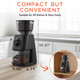 Ollygrin Conical Burr Coffee Grinder Electric Coffee Grinder With 30 Grind SettingsCompact 12 Cups Black