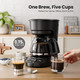 Kismile 5Cup Drip Coffee Machine With Led Display Small Coffee Maker With
