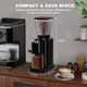 Binroc Electric Conical Burr Coffee Grinder With 48 Grind Settings 35S Timer 51Mm Black