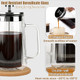 Chdexu Glass French Press Coffee Maker Double Wall HeatResistant Borosilicate Glass Coffee 34Oz Stainless Steel