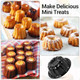 Meyeyaia Mini Bundt Cake Pan Nonstick Small Fluted Cake Pan Carbon Steel 4 Inches 24 Pcs