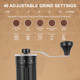 Hzbsgzr Manual Coffee Grinder With Conical Burr 40 Adjustable Settings Capacity Portable 30G