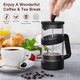 Rainbean Mini French Press Coffee Maker Camping Coffee Press Pot Small French 12 Oz Black