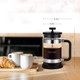 Tbgenius French Press Coffee Maker Cold Brew Heat Resistant Thickened Borosilicate Coffee 21 Oz Black