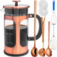 Adamita French Press Coffee Maker 304 Stainless Steel Coffee Press With 4 8 Cups Stainless Steel