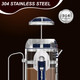Teenkon French Press Insulated 304 Stainless Steel Coffee Maker Robot R2D2 Hand 32 Oz Stainless Steel