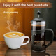 Rainbean Mini French Press Coffee Maker Maximum Flavor Brewer With Stainless Steel 1 Cup Stainless Steel