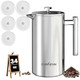 Chayufun Premium Stainless Steel French Press Coffee Maker Filter) / Thermal Insulated 34Oz 5 Pack