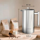 Chayufun Premium Stainless Steel French Press Coffee Maker Filter) / Thermal Insulated 34Oz 5 Pack