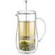 Teabloom Insulated DoubleWalled Glass French Press 34 Oz