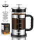 Amfocus French Press Coffee Maker 4Level Filtration System Premium HeatResistant Borosilicate Glass 21 Oz