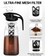 Yurick Cold Brew Coffee Maker Bpa Tritan Pitcher Iced Coffee Maker 70 Oz Black