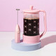 Paris Hilton Bow Design French Press And Frother Coffee Set Includes A Pink
