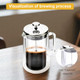 Pansukided French Press Coffee Maker Doublewall Insulated Borosilicate Glass HeatResistant Design Stainless 34Oz Stainless Steel