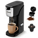 Aromvel 2In1 Single Serve Coffee Maker For K Cup Pods and Ground 14 Oz Silver