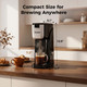 Aromvel 2In1 Single Serve Coffee Maker For K Cup Pods and Ground 14 Oz Silver