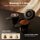 Aromvel 2In1 Single Serve Coffee Maker For K Cup Pods and Ground 14 Oz Silver