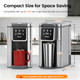 Horavie Single Serve Coffee Maker For KCup Pod And Grounds Hot And 6.5 Inch 14Oz