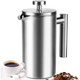 Agckuzt French Press Full Stainless Steel French Press Coffee Maker Upgrated DoubleWalled 34 Oz Stainless Steel