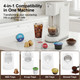Uiifuidy SingleServe Coffee Maker 4 In 1 Hot And Iced Coffee Machine
