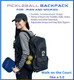 Dill Sports Pickleball Backpack - 5 Zipper Pockets and 2 Mesh Pockets - Carry Paddles, Balls, Water Bottles, and accessories
