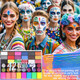 Zefphxs 42 Color Face Painting Kit Water Activated Face Paint Kit Safe For Sensitive Skin Easy To Use With Stencils and Brushes Facepaint Makeup Kit For Parties Birthdays Halloween