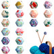 Hjzhii 18 Pcs Knitting Needle Stoppers Knitting Needle Point Protectors Hexagon Cute Print Knitting Needles Caps Silicone Stitch Holders Needles Tip Stoppers For Knittings Craft Diy