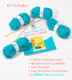 Craftlab Knitting Kit Beginner Knitting Supplies With Wool Yarn Needles Instructions Diy