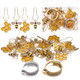 Tatiwoo 20 Pcs Cute Bee Honeycomb Stitch Marker 2 Pcs Adjustable Knit Crochet Loop Ring For Crocheting And Knitting Alloy Crochet Stitch Marker Accessories