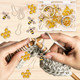 Tatiwoo 20 Pcs Cute Bee Honeycomb Stitch Marker 2 Pcs Adjustable Knit Crochet Loop Ring For Crocheting And Knitting Alloy Crochet Stitch Marker Accessories